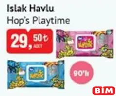 HOP'S PLAYTİME ISLAK HAVLU 90'LI fiyat ve kampanya bilgisi